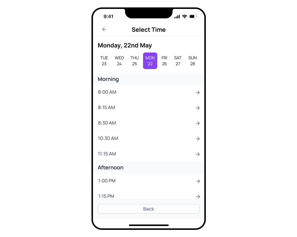 Appointment scheduling app book gym appointments